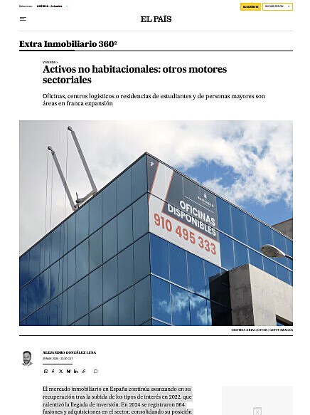 Activos no habitacionales: otros motores sectoriales